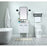 Elegant Cyrus 24" Single Bathroom Vanity, White/Backsplash