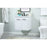Elegant Cyrus 24" Single Bathroom Vanity, White/Backsplash