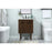 Elegant Cyrus 24" Single Bathroom Vanity, Walnut/Backsplash