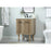Elegant Cyrus 24" Single Bathroom Vanity, Natural Oak/Backsplash