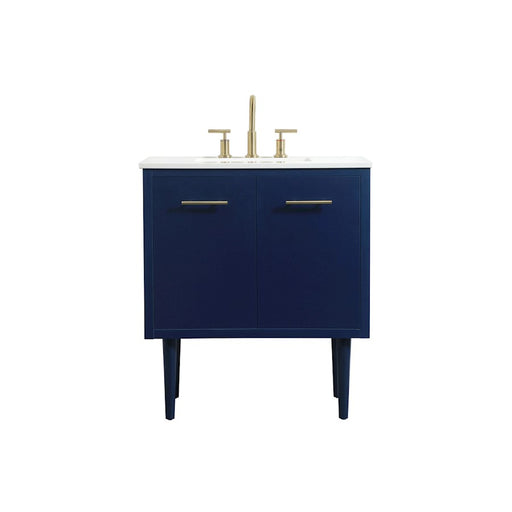 Elegant Kitchen/Bath Cyrus 30" Single Bathroom Vanity, Blue - VF48030MBL