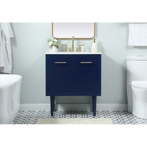 Elegant Kitchen/Bath Cyrus 30" Single Bathroom Vanity, Blue