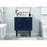 Elegant Cyrus 30" Single Bathroom Vanity, Blue/Backsplash