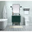 Elegant Cyrus 30" Single Bathroom Vanity, Blue/Backsplash