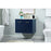 Elegant Cyrus 30" Single Bathroom Vanity, Blue/Backsplash
