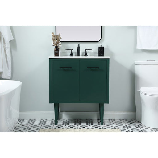 Elegant Kitchen/Bath Cyrus 30" Single Bathroom Vanity, Green