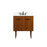 Elegant Cyrus 30" Single Bathroom Vanity, Teak/Backsplash - VF48030MTK-BS