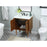 Elegant Cyrus 30" Single Bathroom Vanity, Teak/Backsplash