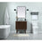 Elegant Cyrus 30" Single Bathroom Vanity, White/Backsplash