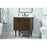 Elegant Cyrus 30" Single Bathroom Vanity, Walnut/Backsplash