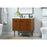 Elegant Cyrus 36" Single Bathroom Vanity, Teak/Backsplash