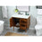 Elegant Cyrus 36" Single Bathroom Vanity, Teak/Backsplash