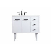 Elegant Kitchen/Bath Cyrus 36" Single Bathroom Vanity, White - VF48036MWH