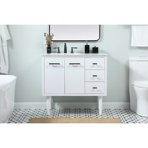 Elegant Kitchen/Bath Cyrus 36" Single Bathroom Vanity, White