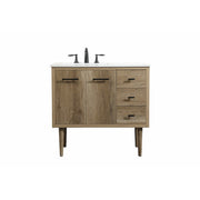 Elegant Kitchen/Bath Cyrus 36" Single Bathroom Vanity, Natural Oak - VF48036NT