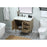 Elegant Cyrus 36" Single Bathroom Vanity, Natural Oak/Backsplash