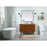 Elegant Cyrus 36" Single Bathroom Vanity, Natural Oak/Backsplash