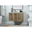 Elegant Cyrus 36" Single Bathroom Vanity, Natural Oak/Backsplash