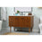 Elegant Cyrus 48" Single Bathroom Vanity, Teak/Backsplash