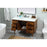 Elegant Cyrus 48" Single Bathroom Vanity, Teak/Backsplash