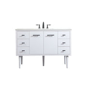 Elegant Kitchen/Bath Cyrus 48" Single Bathroom Vanity, White - VF48048MWH