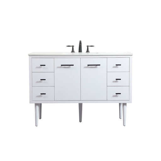 Elegant Kitchen/Bath Cyrus 48" Single Bathroom Vanity, White - VF48048MWH