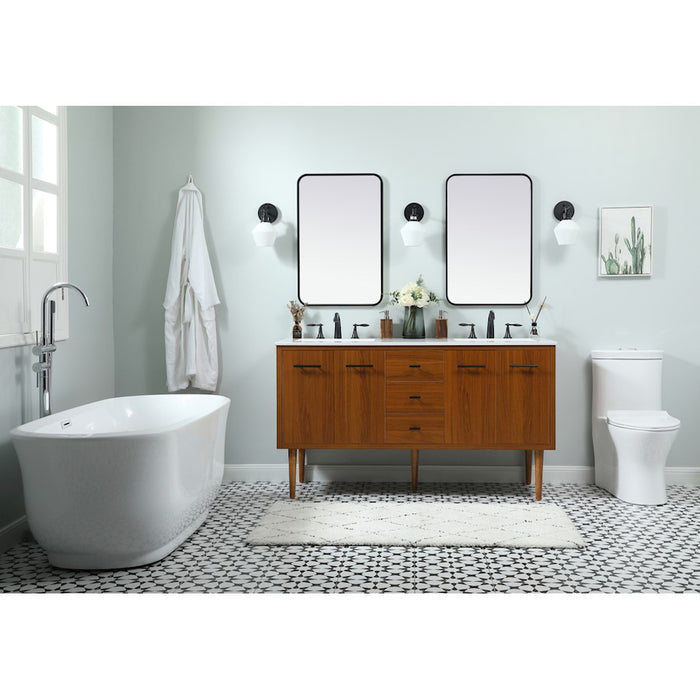 Elegant Cyrus 48" Single Bathroom Vanity, Natural Oak/Backsplash