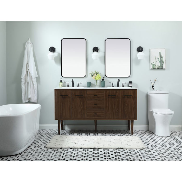 Elegant Kitchen/Bath Cyrus 60" Single Bathroom Vanity, White