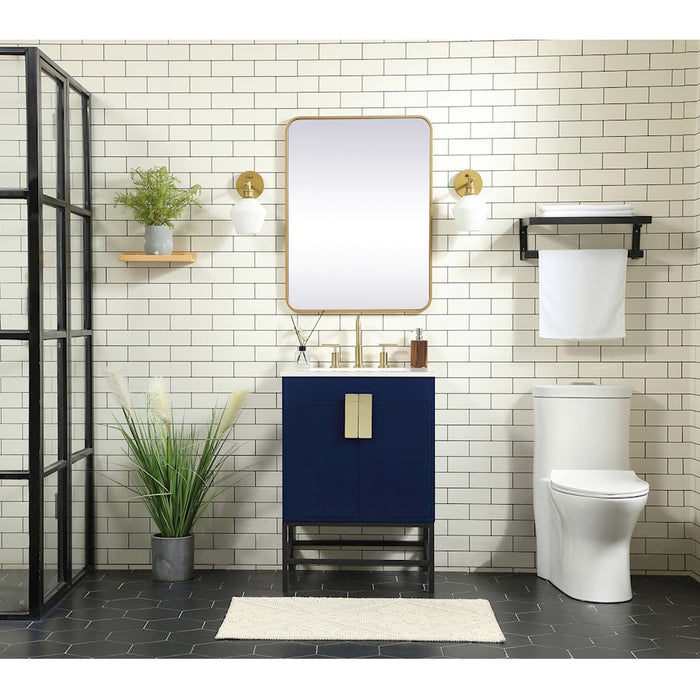 Elegant Kitchen/Bath Cyrus 60" Single Bathroom Vanity, Natural Oak