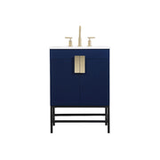Elegant Kitchen/Bath Eugene 24" Single Bathroom Vanity, Blue - VF48824MBL