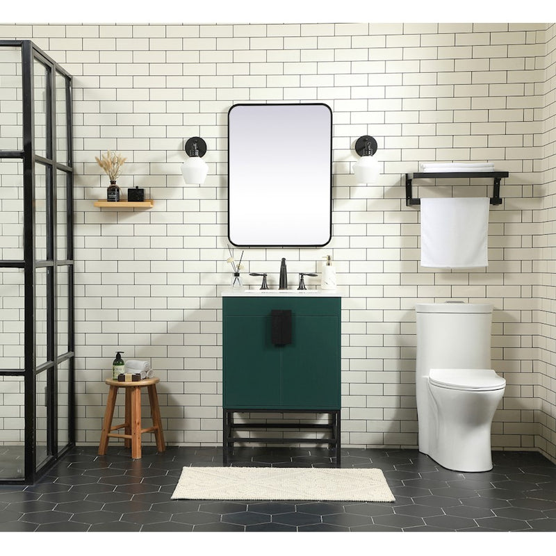 Elegant Kitchen/Bath Eugene 24" Single Bathroom Vanity, Blue