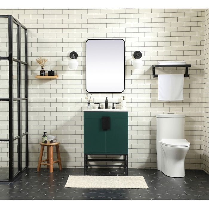 Elegant Kitchen/Bath Eugene 24" Single Bathroom Vanity, Blue