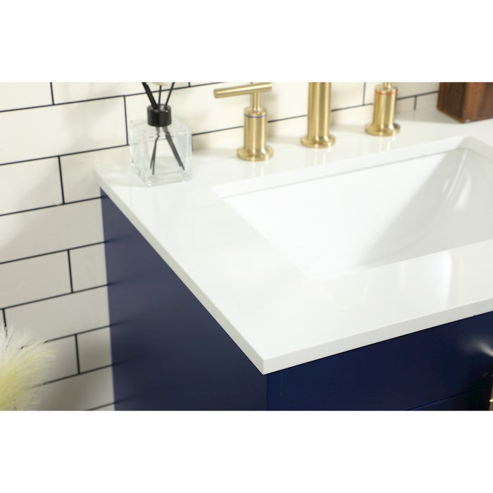Elegant Kitchen/Bath Eugene 24" Single Bathroom Vanity, Blue