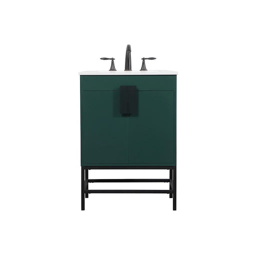Elegant Kitchen/Bath Eugene 24" Single Bathroom Vanity, Green - VF48824MGN