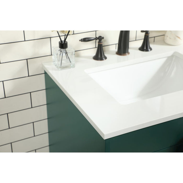 Elegant Kitchen/Bath Eugene 24" Single Bathroom Vanity, Green