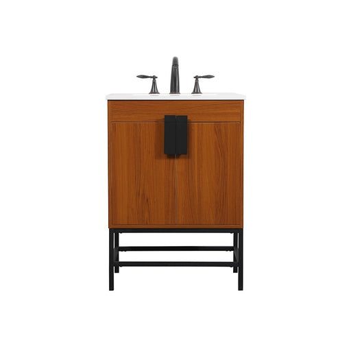 Elegant Kitchen/Bath Eugene 24" Single Bathroom Vanity, Teak - VF48824MTK