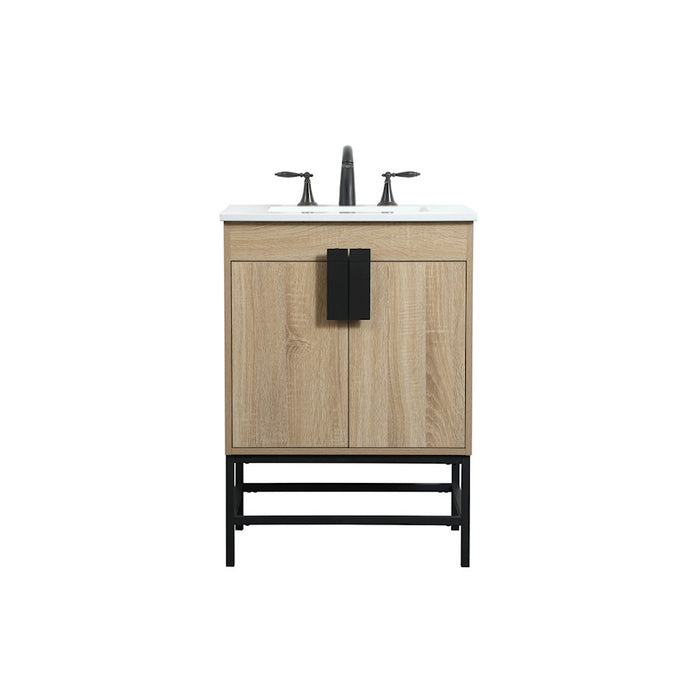 Elegant Kitchen/Bath Eugene 24" Single Bathroom Vanity, Mango Wood - VF48824MW