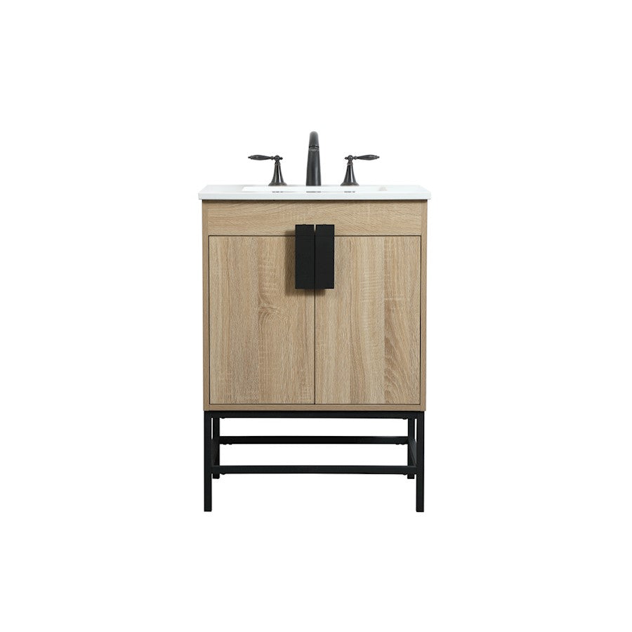 Elegant Kitchen/Bath Eugene 24" Single Bathroom Vanity, Mango Wood - VF48824MW