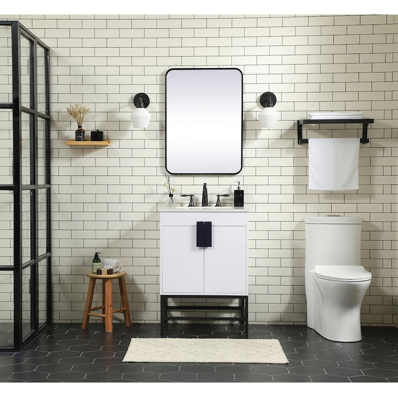 Elegant Kitchen/Bath Eugene 24" Single Bathroom Vanity, Mango Wood