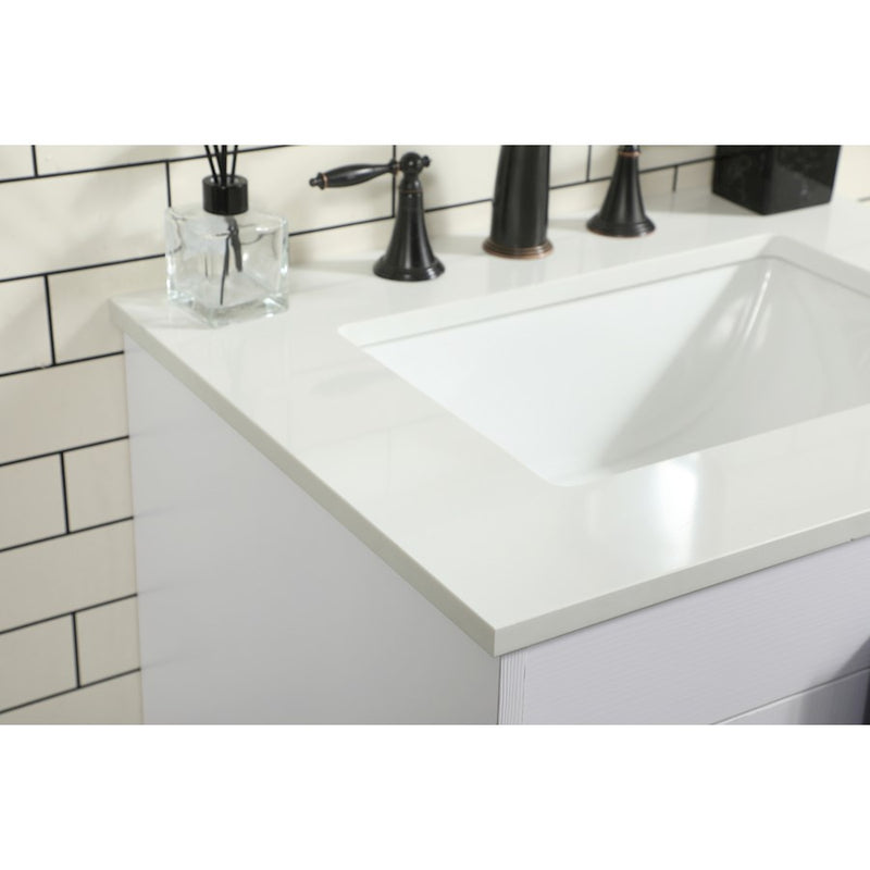 Elegant Kitchen/Bath Eugene 24" Single Bathroom Vanity, White