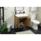 Elegant Kitchen/Bath Eugene 24" Single Bathroom Vanity, Walnut Brown