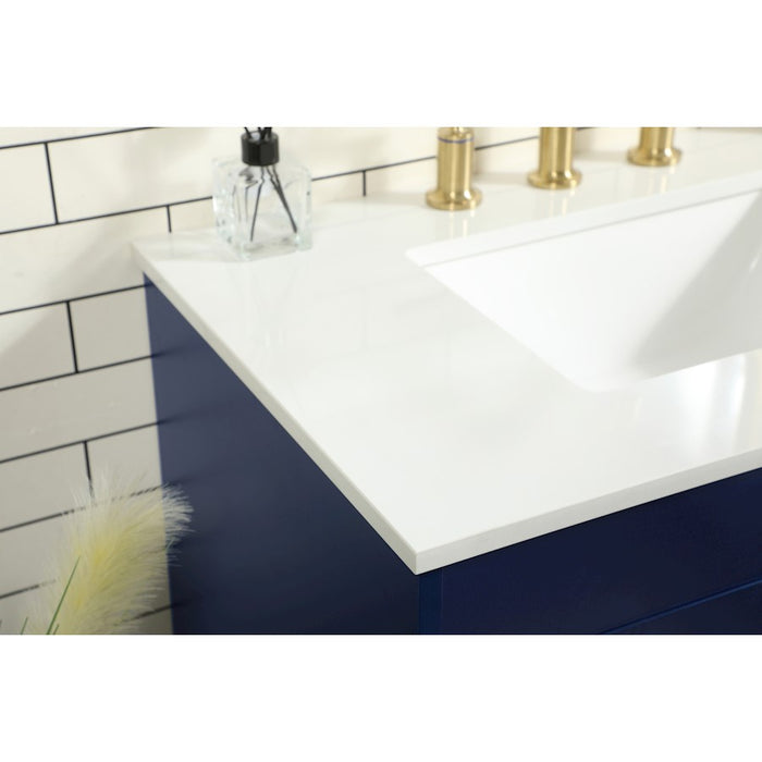 Elegant Kitchen/Bath Eugene 30" Single Bathroom Vanity, Blue