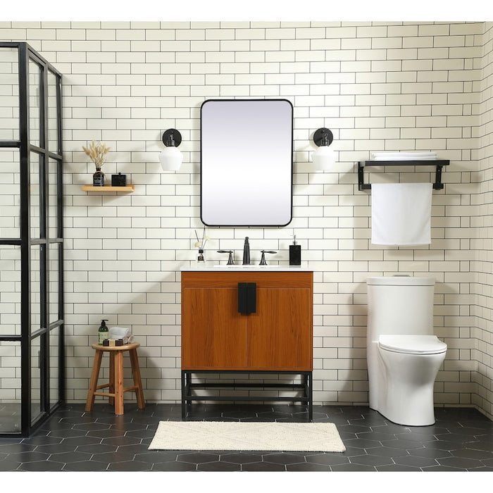 Elegant Eugene 30" Single Bathroom Vanity, Green/Backsplash