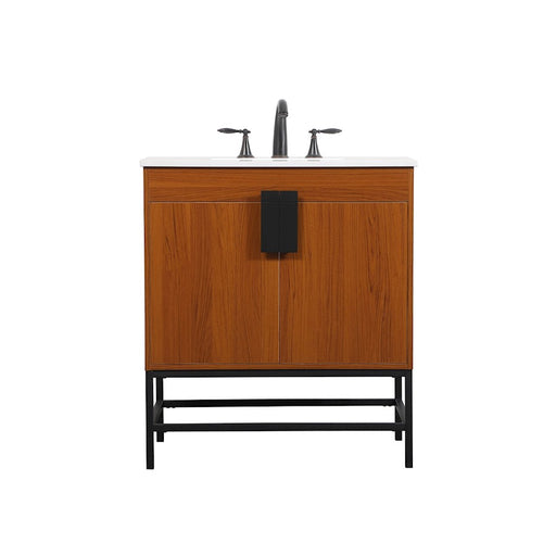 Elegant Kitchen/Bath Eugene 30" Single Bathroom Vanity, Teak - VF48830MTK
