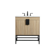 Elegant Kitchen/Bath Eugene 30" Single Bathroom Vanity, Mango Wood - VF48830MW