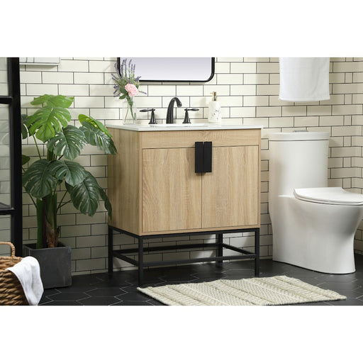 Elegant Kitchen/Bath Eugene 30" Single Bathroom Vanity, Mango Wood