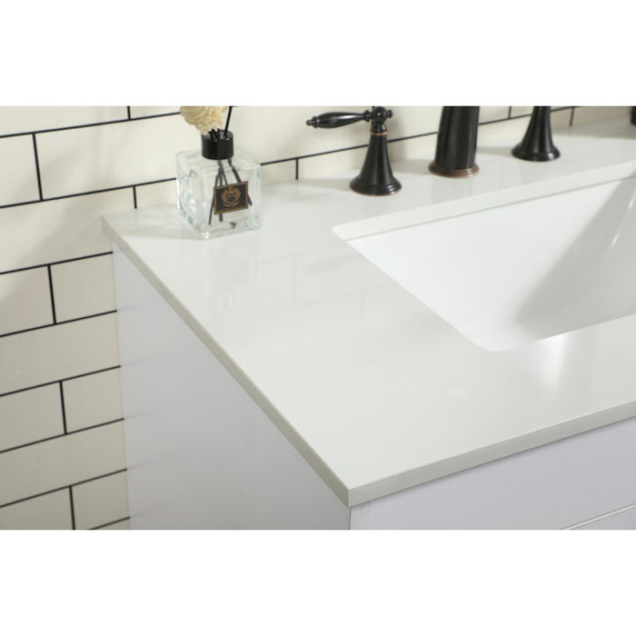 Elegant Kitchen/Bath Eugene 30" Single Bathroom Vanity, White