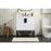 Elegant Eugene 30" Single Bathroom Vanity, White/Backsplash