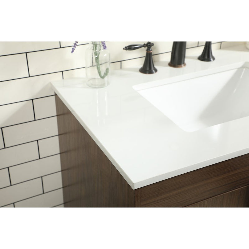 Elegant Kitchen/Bath Eugene 30" Single Bathroom Vanity, Walnut