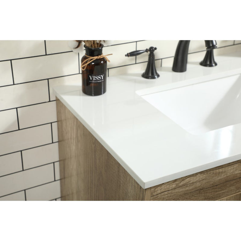 Elegant Kitchen/Bath Eugene 30" Single Bathroom Vanity, Natural Oak